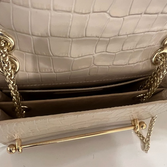 Strathberry Mini East West Leather Shoulder Crossbody Bag in cream - Picture 4 of 6